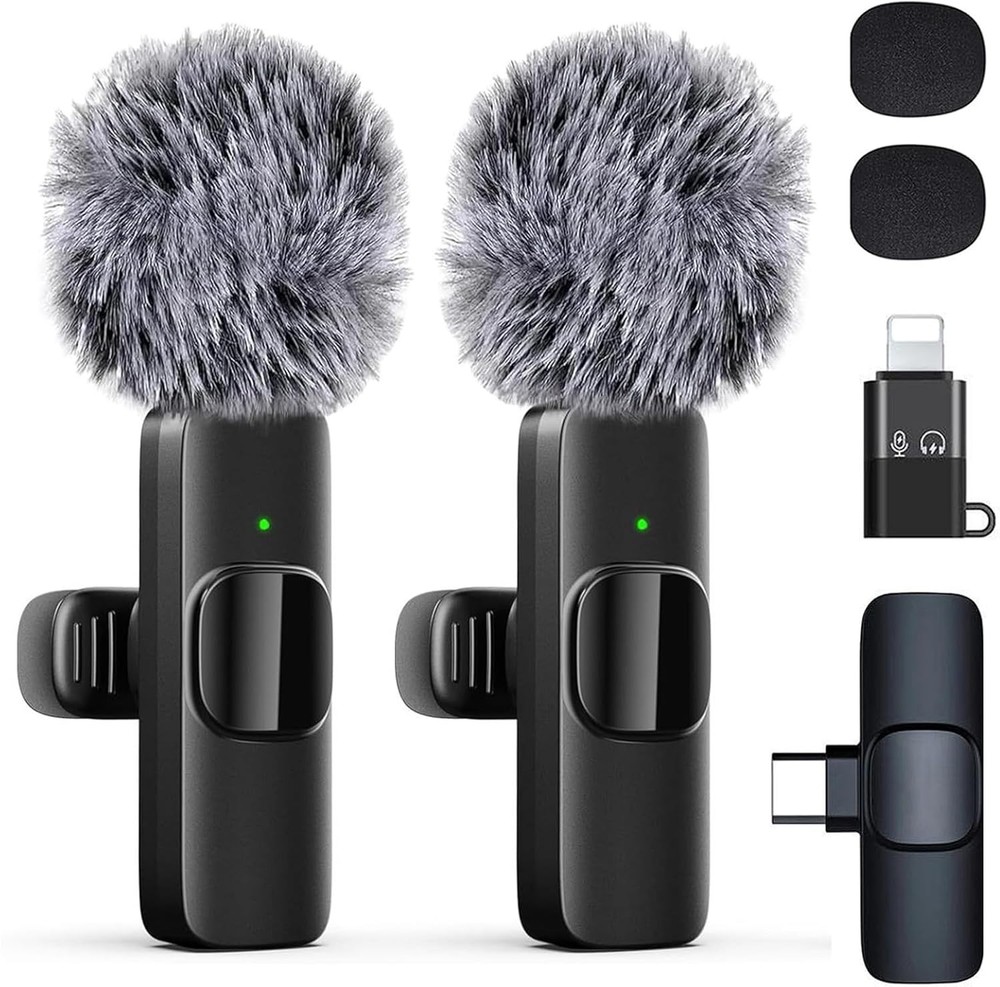 Professional Wireless Lavalier Microphone for iPhone, iPad, Android Phone, Mini
