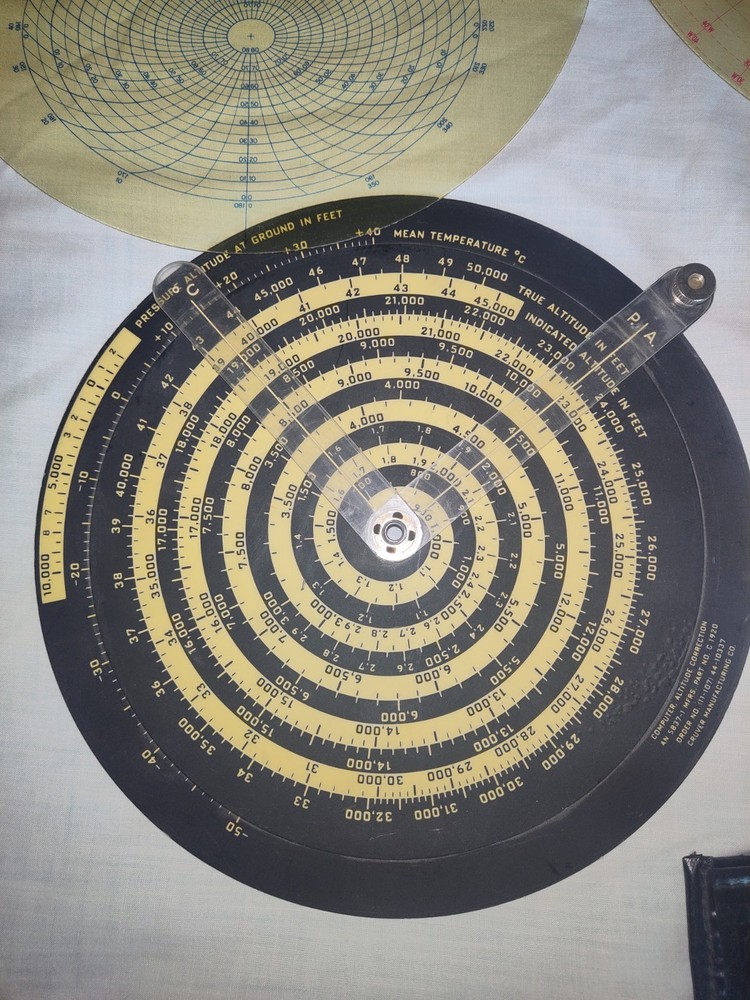 WWII-era Pilot's Altitude Correction Computer, Star Finder, Case