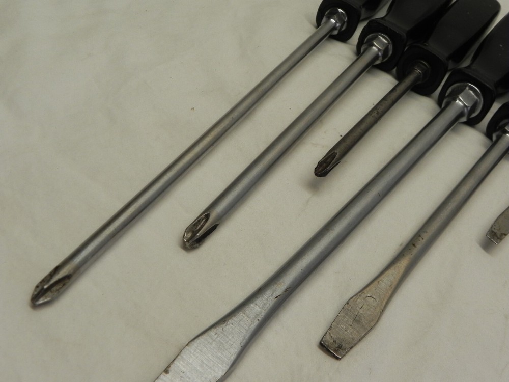 Snap-On 7 Piece Combination Black Hard Handle Screwdriver Set