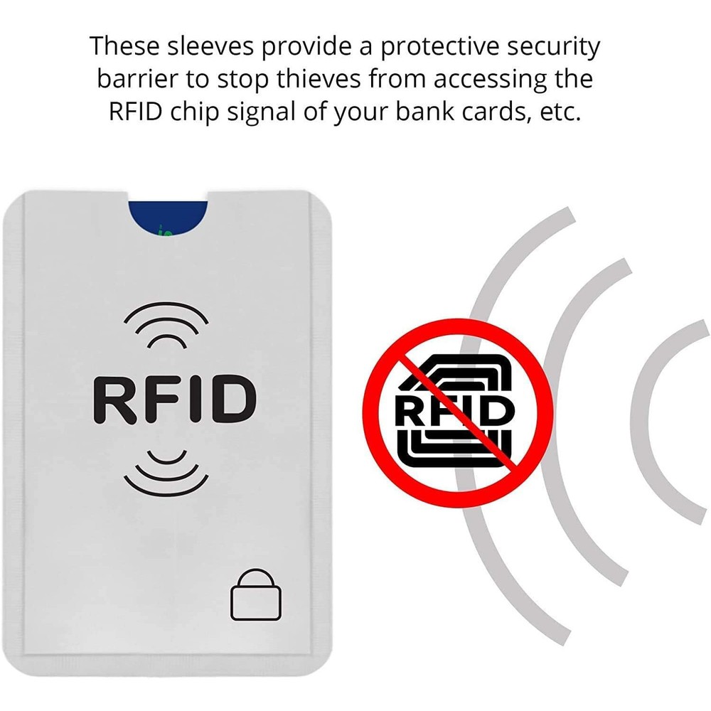 30× RFID Blocking Sleeve Credit Card Protector Holders Identity Theft Protection