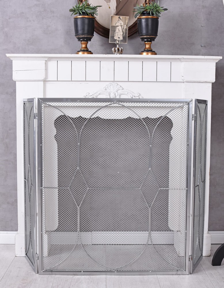 Fireplace Screen Silver Fireplace Protection Screen