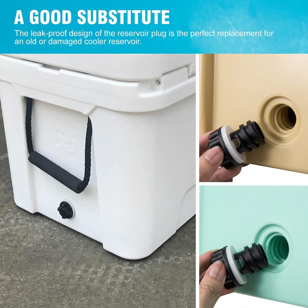 2Pcs Replacement Drain Plug for YETI Cooler for RTIC Cooler Leak-Proof