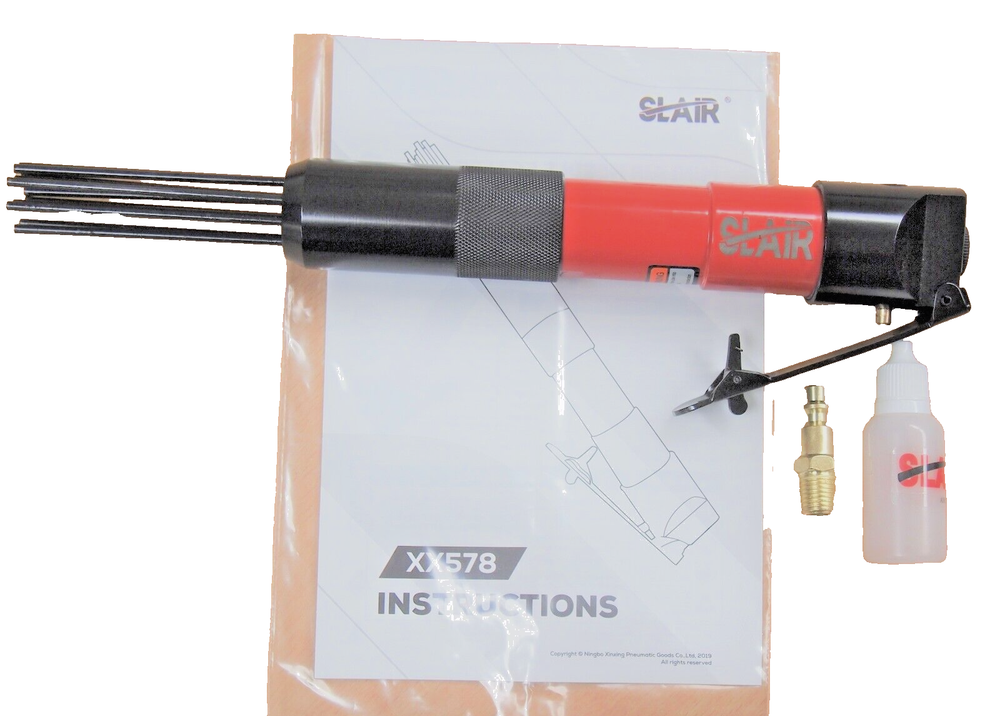 12" Air Pneumatic Compact Needle Scaler 5000BPM 12 Needles Remove Paint Rust