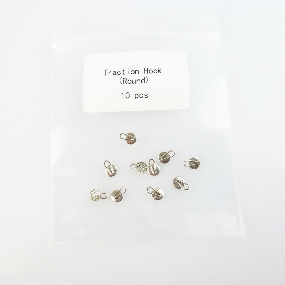 10Pcs Dental Orthodontic Lingual Buttons Round/Rectangular Bondable Mesh Base