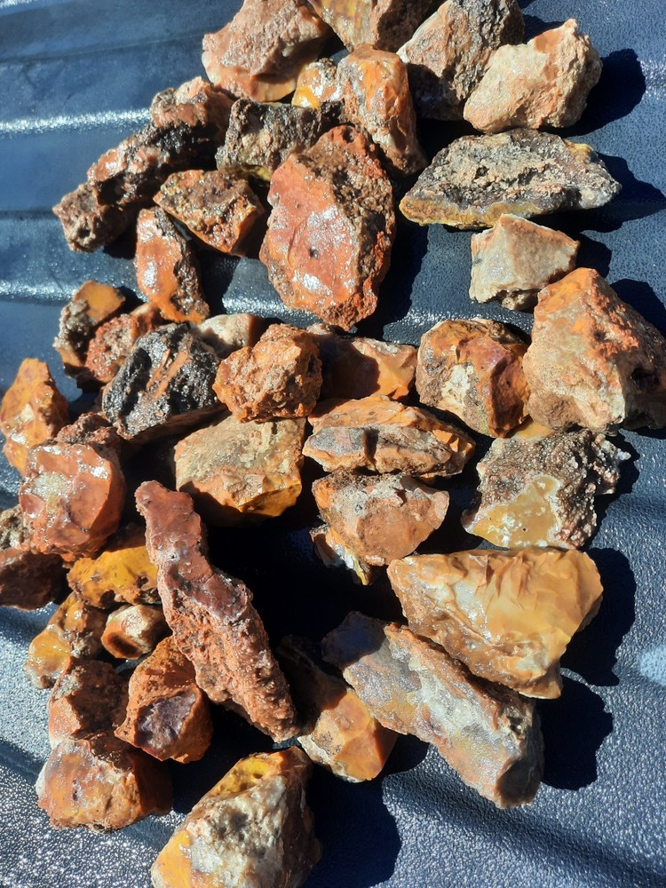 Red/Yellow Jasper Agate Chert Nodule Botryoidal Rough Lot!