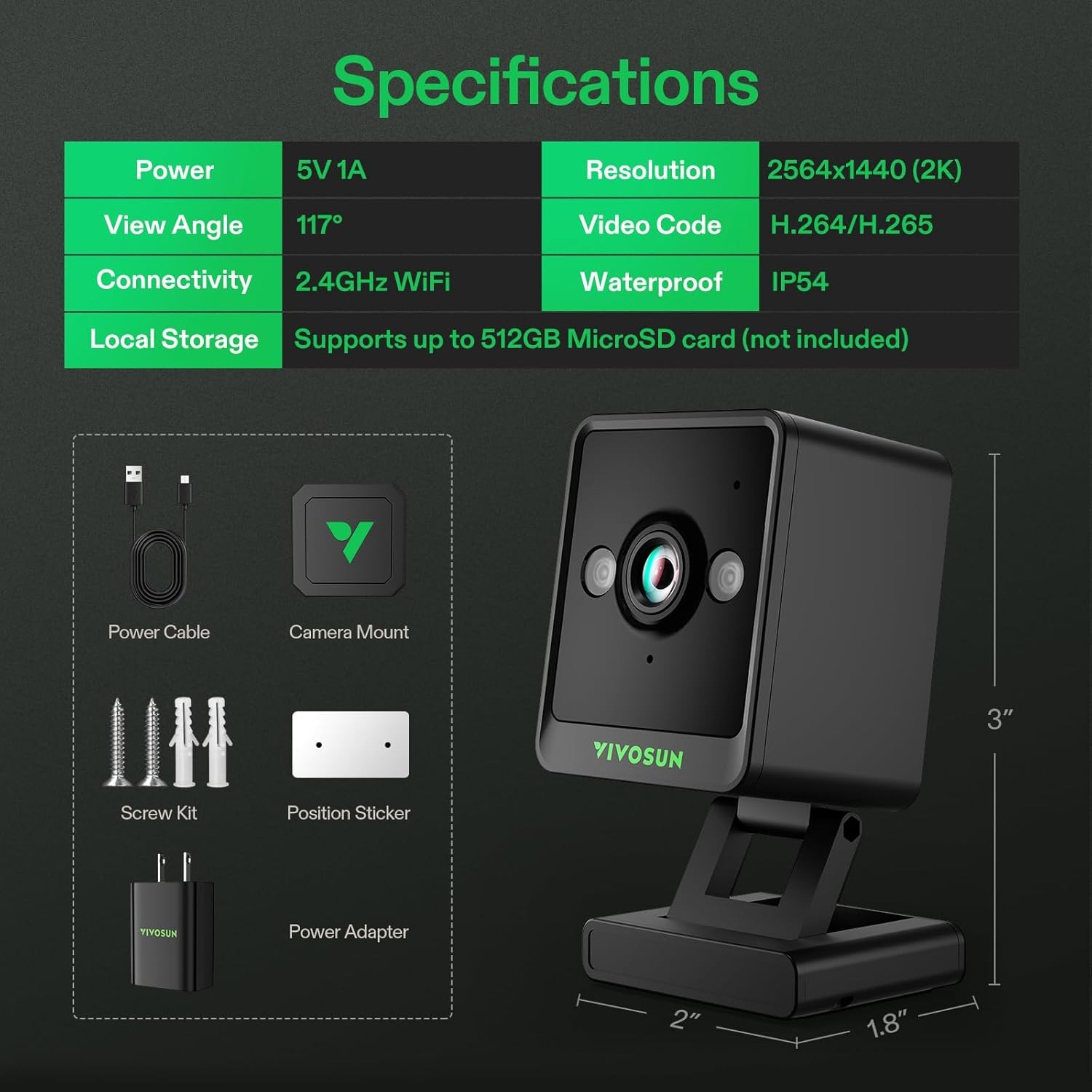 VIVOSUN GrowCam C4 2K QHD WiFi Smart Camera for Grow Tent & VGrow Smart Grow Box