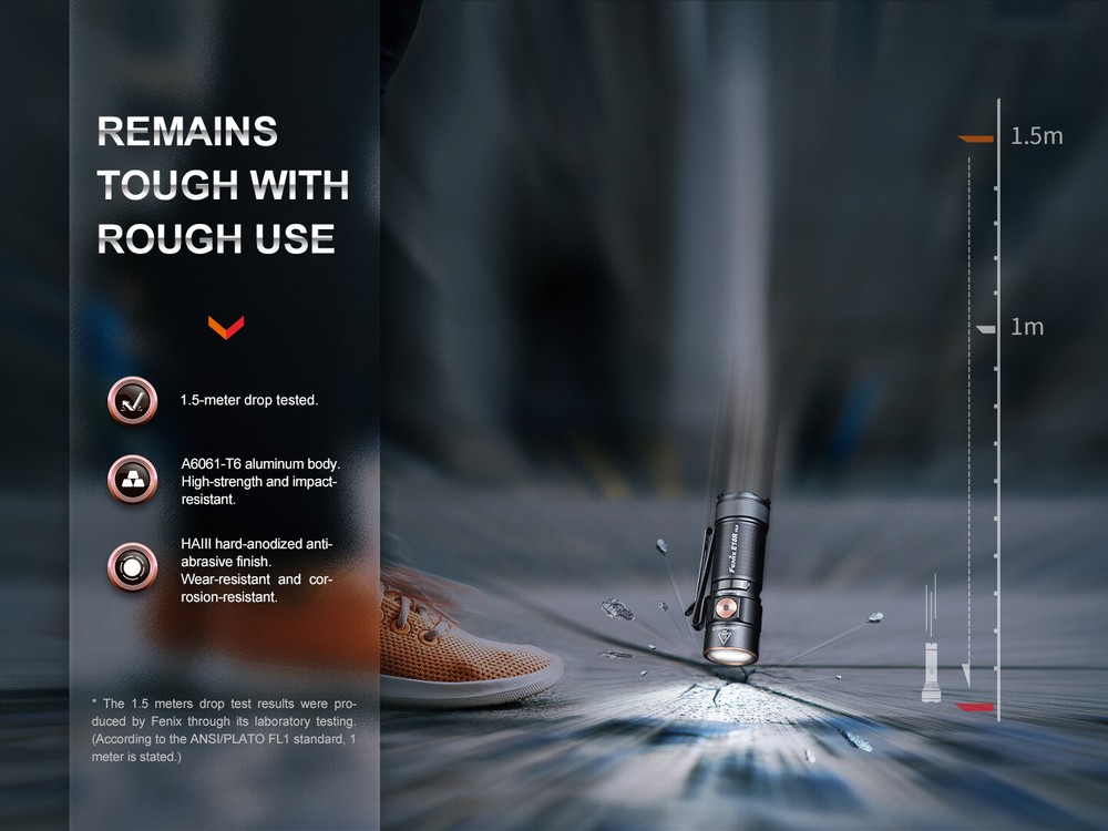 Fenix E18R v2.0 1200 Lumen Rechargeable EDC Flashlight