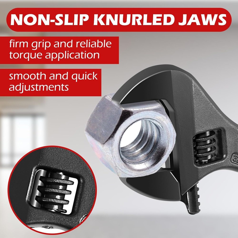 3227 Extra Wide Adjustable Wrench, Construction Spud Wrench
