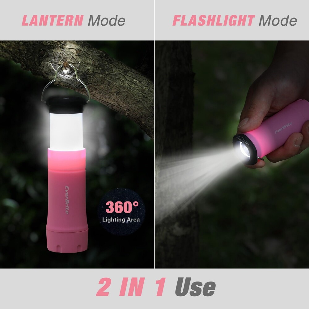 EverBrite 2-in-1 Portable Lantern Flashlight with 3 Mode Mini Flashlight Lantern