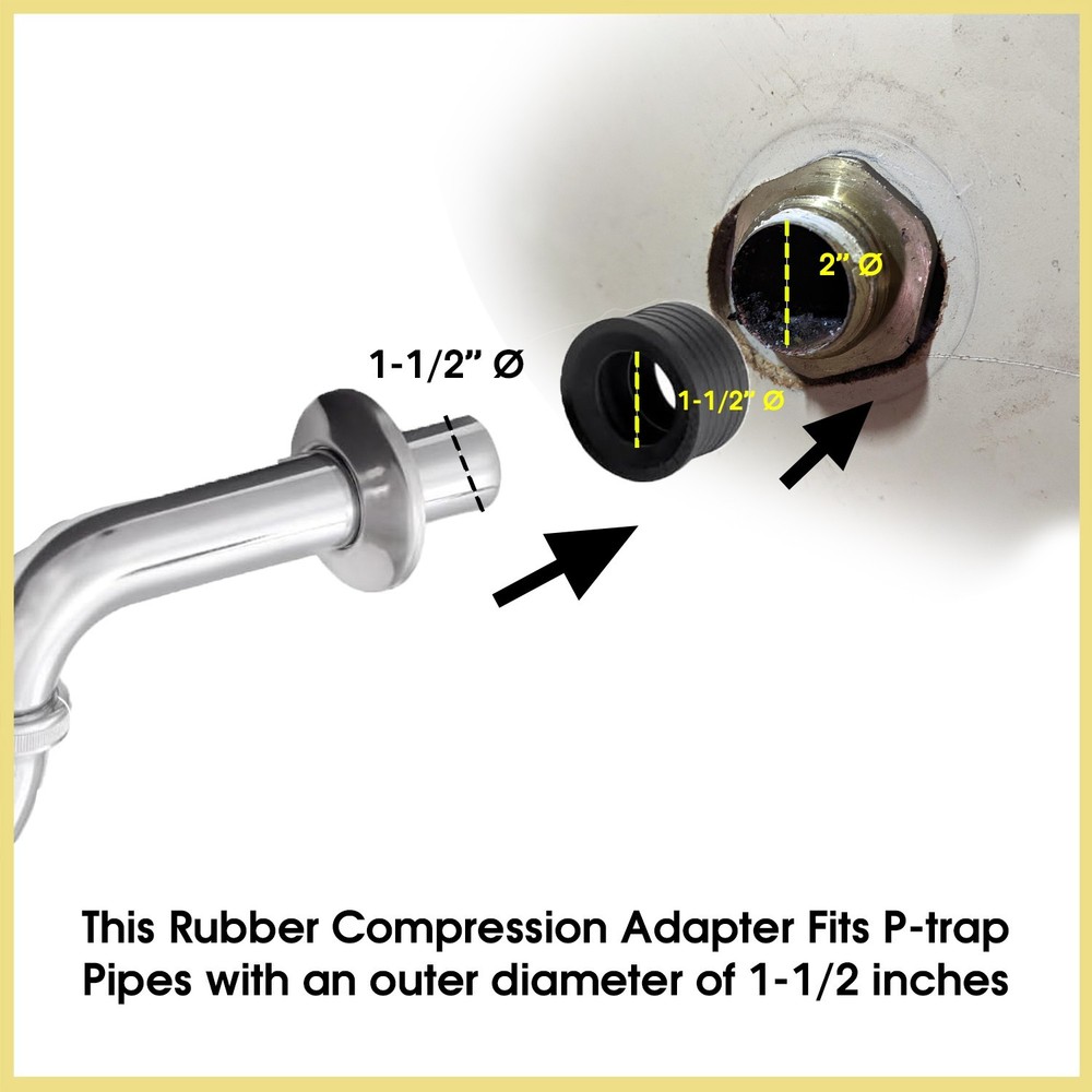 Compression Coupling Wall Adapter Chupon 40-50 mm, HT Siphon 1 1/2 inch