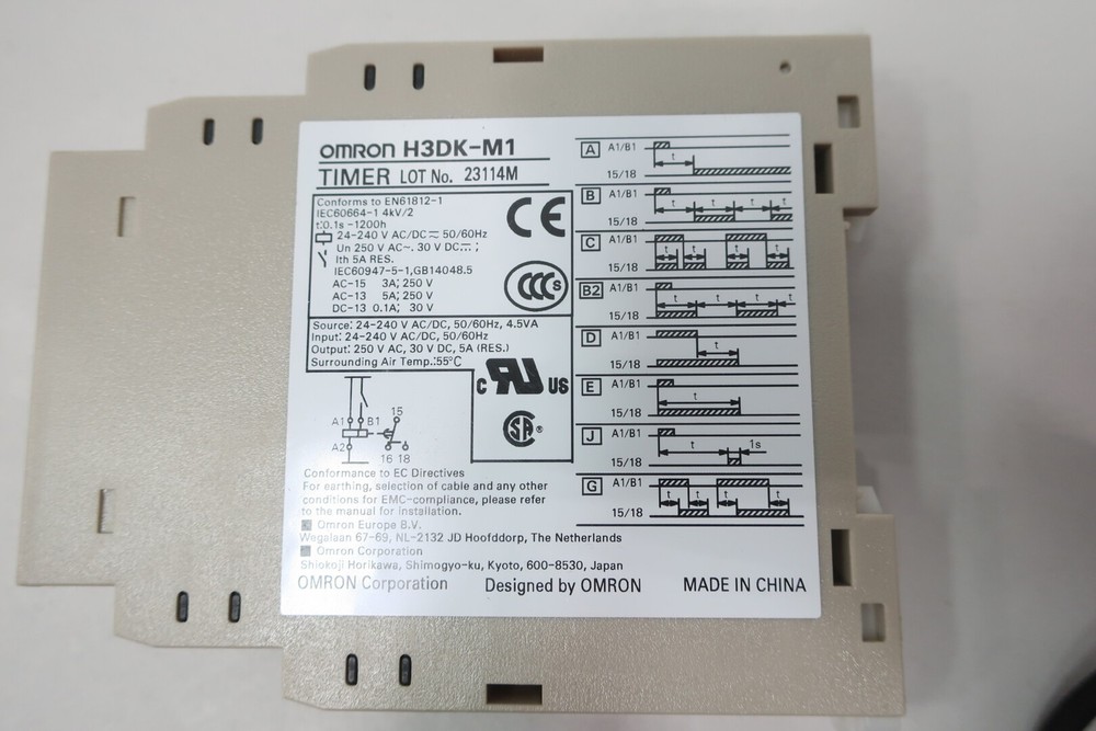 Omron H3DK-M1 Timer 0.1s-1200h 24-240v-dc/v-ac