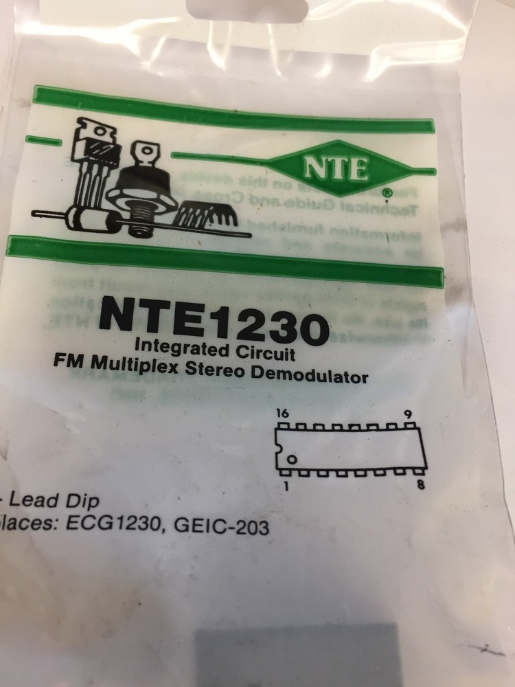 NTE1230  INTEGRATED CIRCUIT FM MULTIPLEX STEREO DEMODULATOR NEW