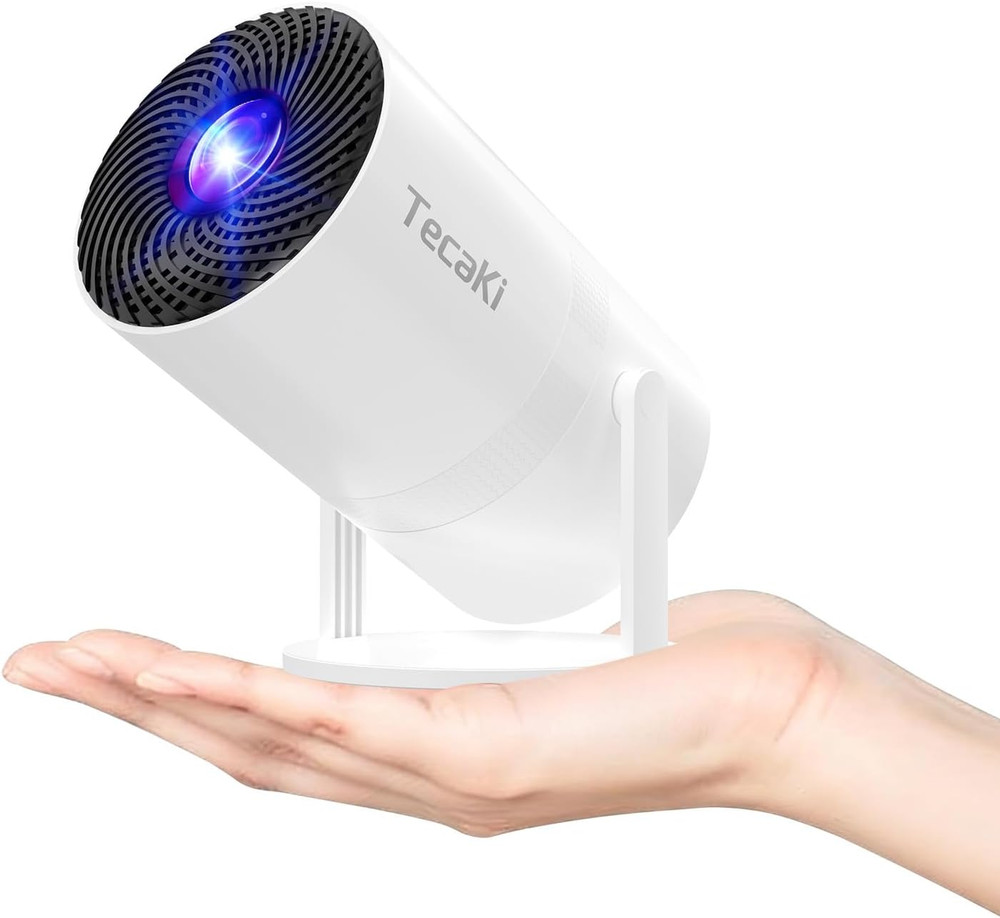 Mini Projector with Wifi and Bluetooth, Built-In Apps, 210° Rotatable Portable P