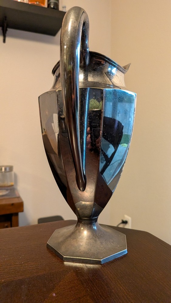 Wilcox International Silver Pitcher Antique H Engraved