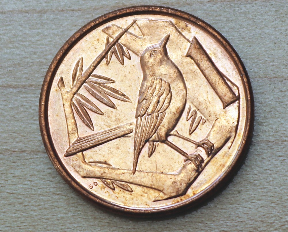 2005 Cayman Islands 1 Cent Grand Cayman Thrush