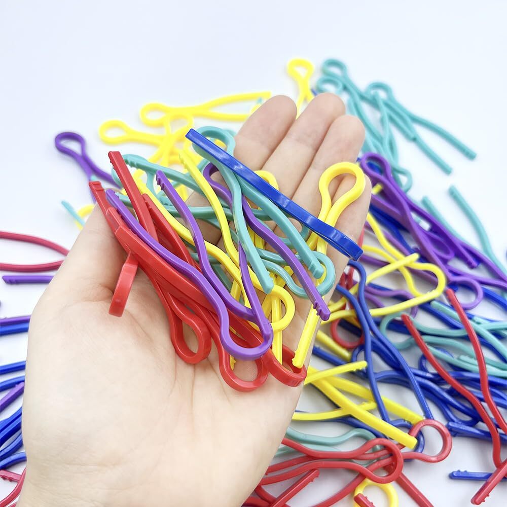 100Pcs Bobbin Thread Holders 5 Colors Bobbin Clips Thread and Bobbin Organize...