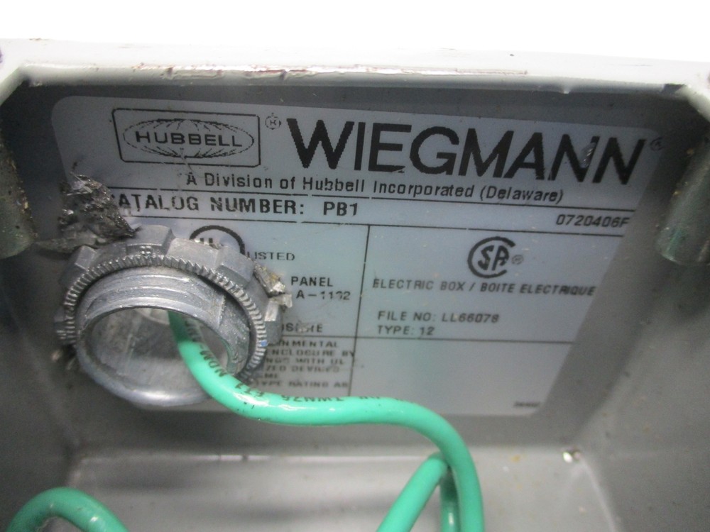 HUBBELL PB1 PUSHBUTTON STATION RED UNMP