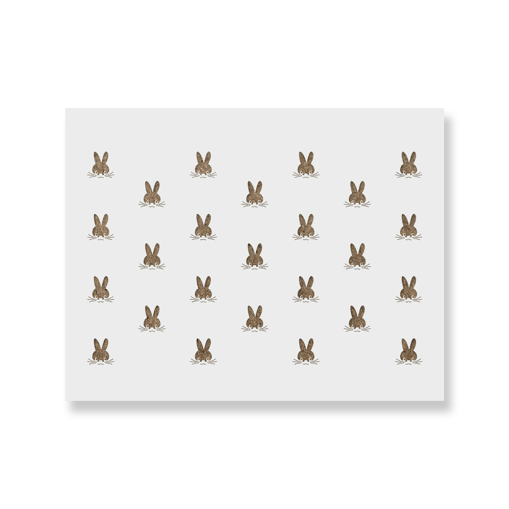 Bunny Pattern Wall Stencil - Durable & Reusable Mylar Stencils