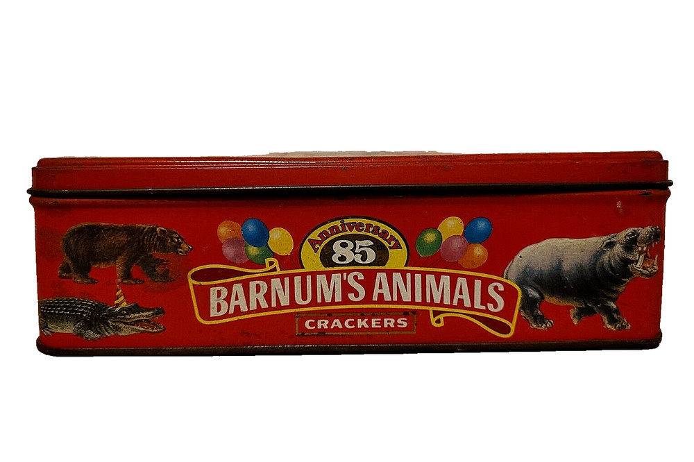 1987 Nabisco Barnum's Animals Crackers 85th Anniversary Tin Container