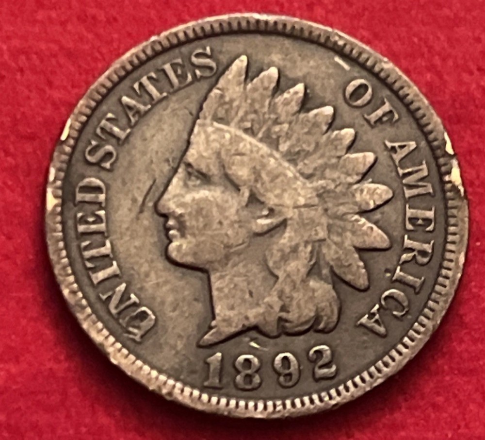 1892 indian head cent BN19