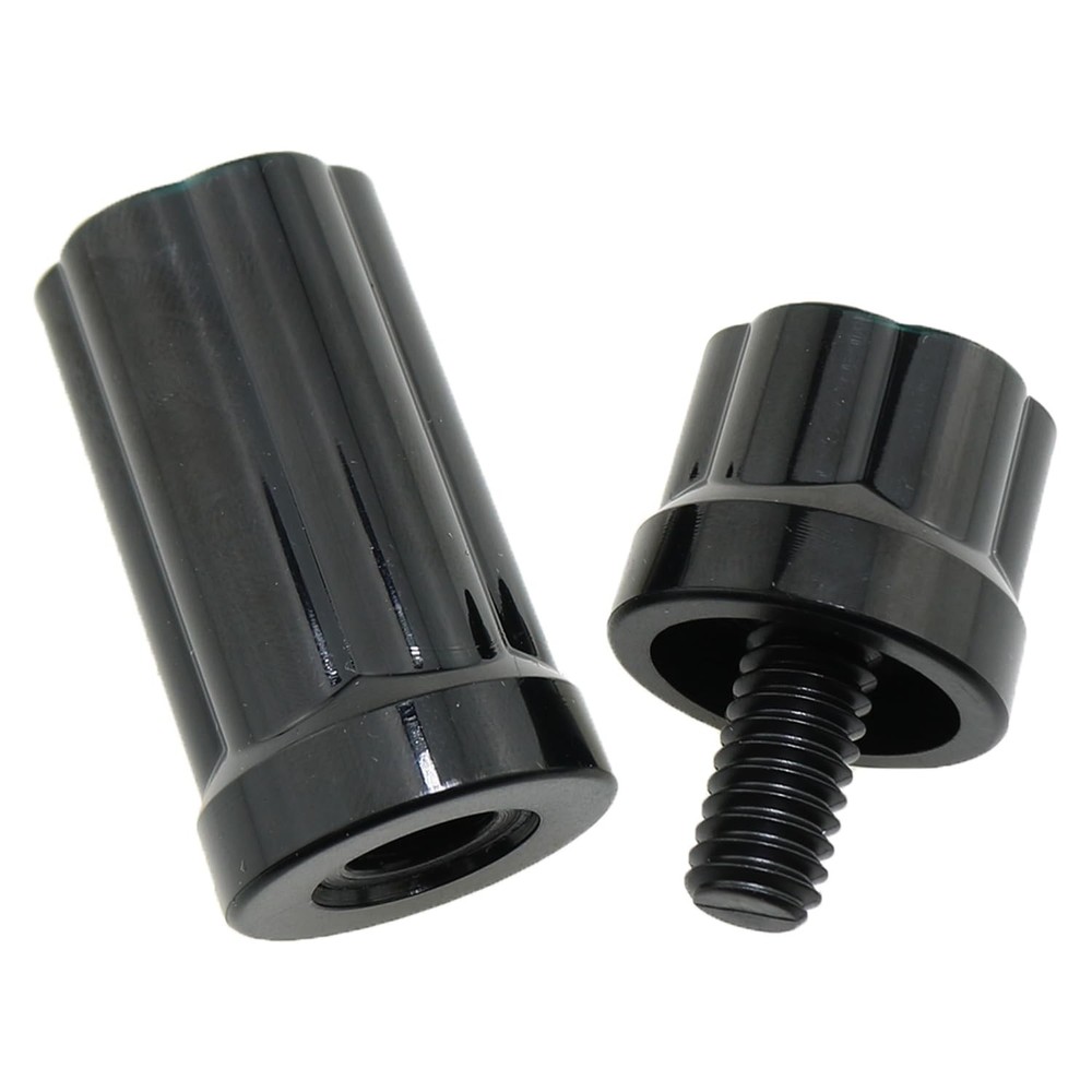 2 Sets Plastic Billiard Cue Joint Protector Black Billiard Cue Protector Used...