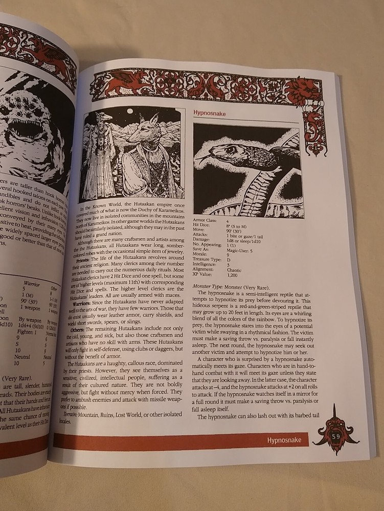 Dungeons and Dragons Softcover Reprint of Creature Catalog BECMI Basic