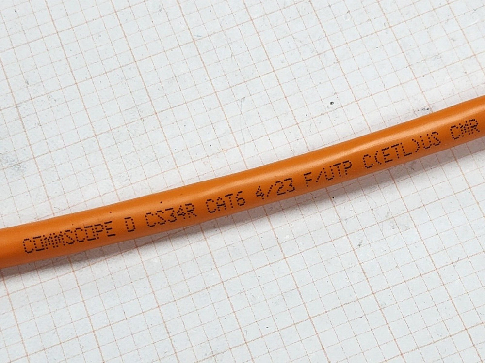 Commscope CS34R 23/4P Cat6 F/UTP WebTrak Riser Shield Network Cable Orange/100ft