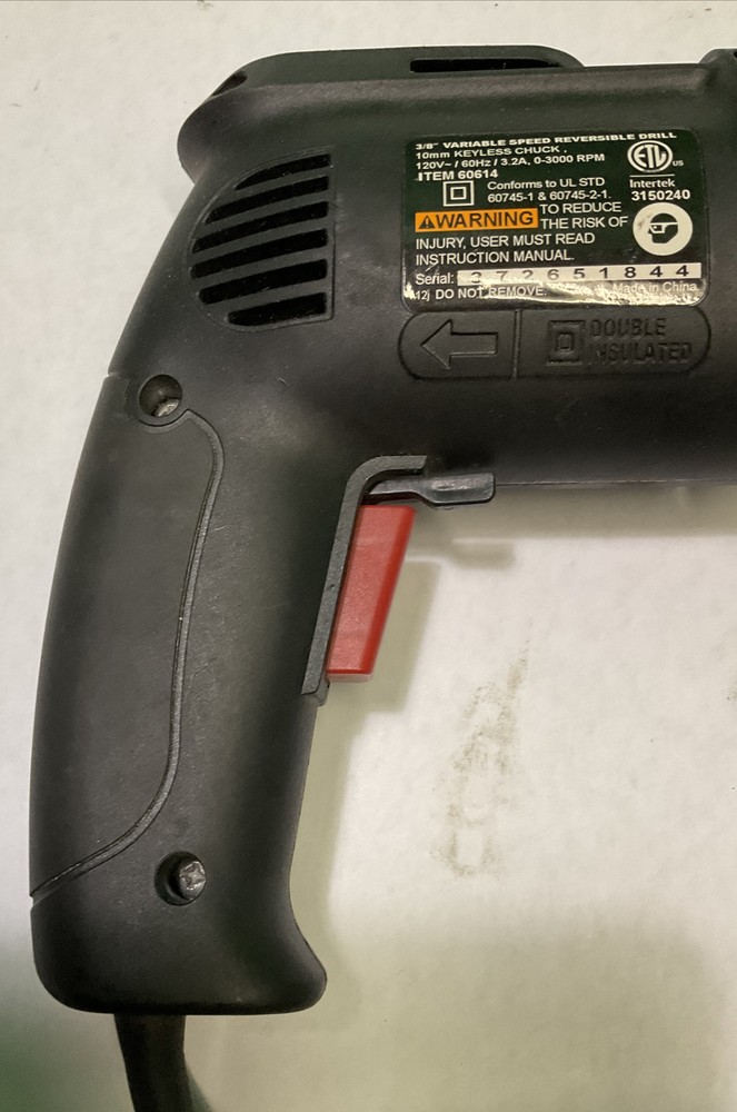 DRILL MASTER 3/8" VARIABLE SPEED REVERSIBLE Corded DRILL 60614