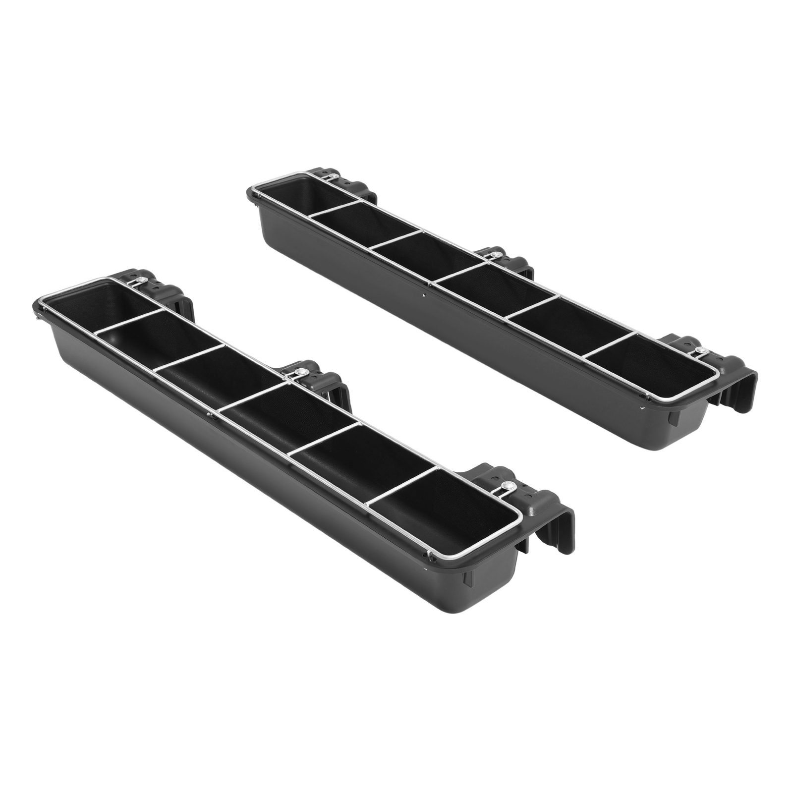 2 Pack Black Hook Over Goat Trough 9 Quart Livestock Feeder For Sheep Alpaca