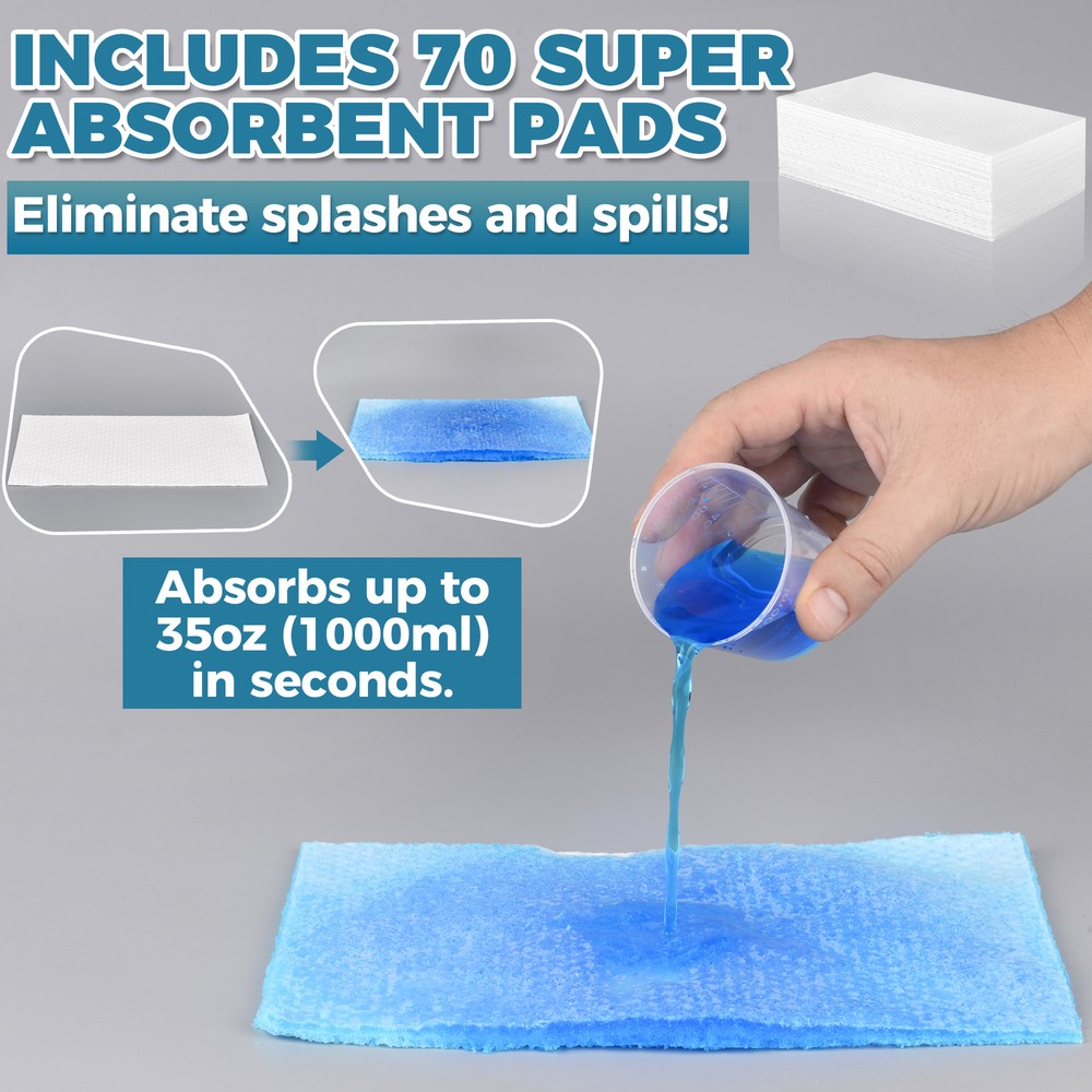 70 Pack Bedpan Liners Disposable Commode Liners with Absorbent Pads