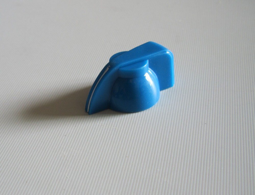 6x Blue Chicken Head Knob 1/4" Guitar Amp Effect Pedal Knobs w/ Brass Insert