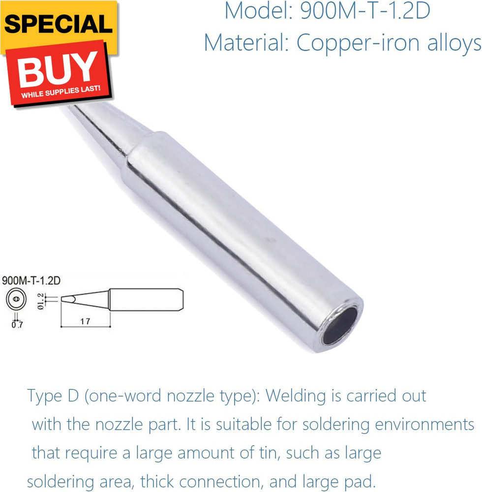 Soldering Iron Tips,900M Solder Tip Replacement, Solder Welding Replacement Tip