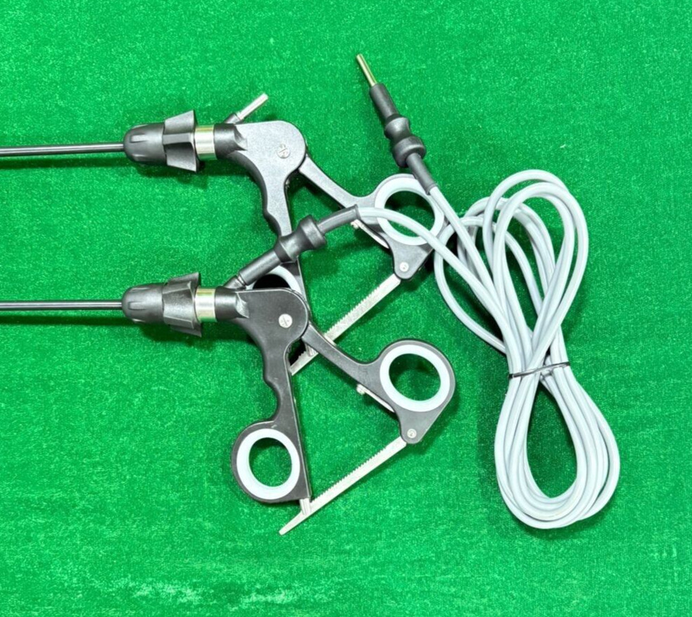 2pc Laparoscopic Croce Olmi Grasper 5mmx330mm with Cable Reusable Instruments
