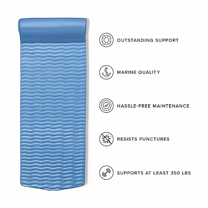 Frontgate Resort Collection 2" Pool Float Icy Blue Closed-Cell Foam Pillow