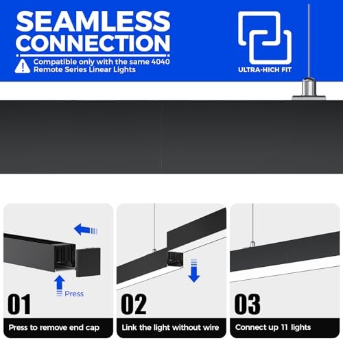 4040 Remote Series LED Linear Light Fixture with Remote, 1 Pack 4040 Series