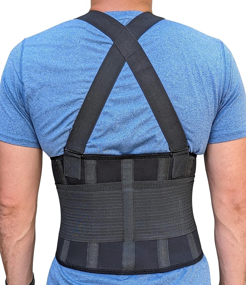 DARLIS Plus Size Back Support Belt with Removable Suspender Straps, Posture C...