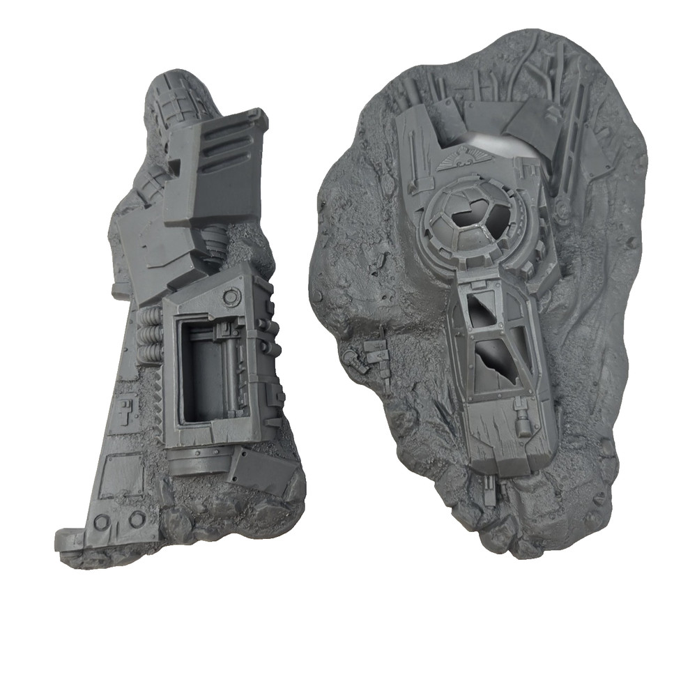 Warhammer 40K Terrain 1998 Games Workshop 3 Sprues +Crashed Aquila Lander OOP