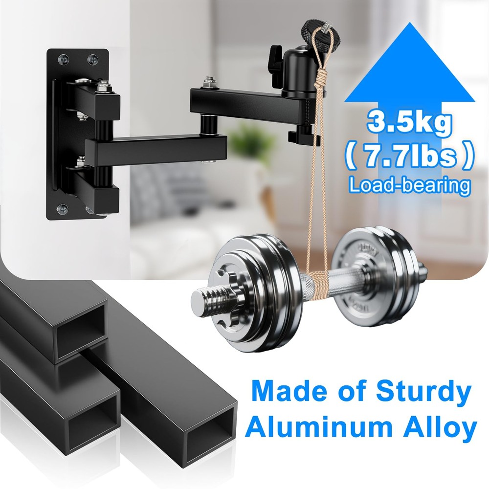 Projector Wall Mount, 360° Rotation 3-Sections Wall Mount for Projector Webca...