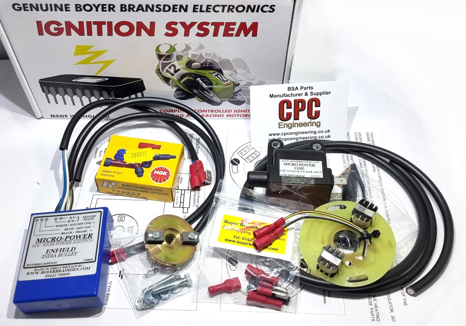 Boyer Bransden Kit00303 YAMAHA XS650 twin miniature coils electronic ignition UK