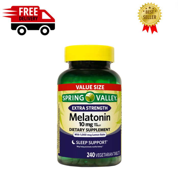 Spring Valley Extra Strength Melatonin Tablets, 10 mg, 240 Ct