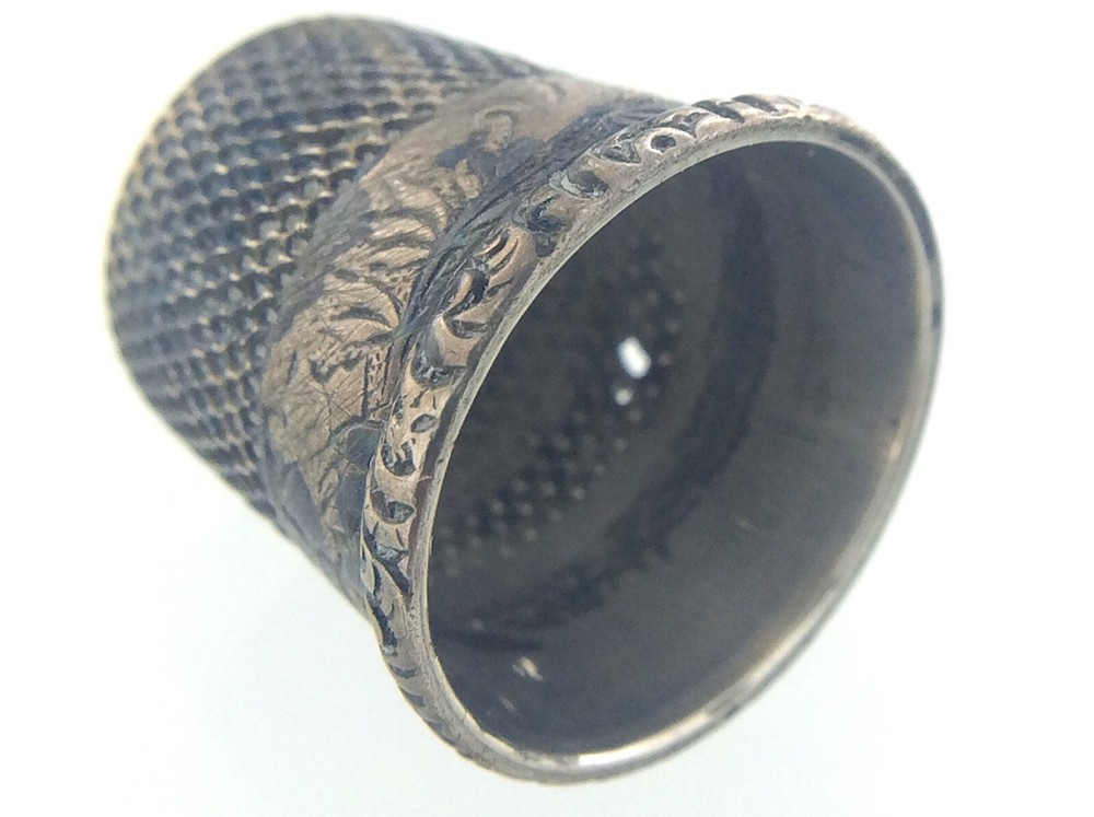 Vintage / Antique Thimble Sterling Silver Marked Inside S119