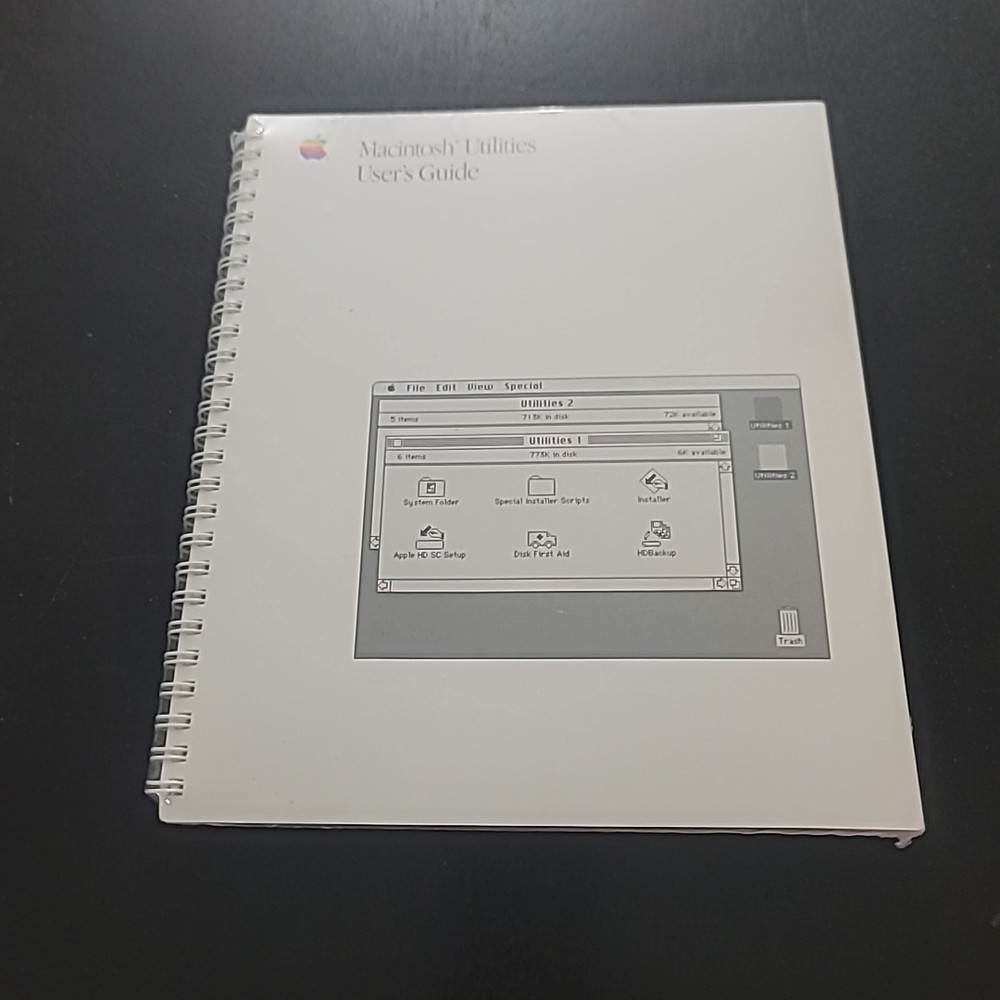 Macintosh Utilities User's Guide 030-3283-A,Vintage Apple Computer Manual Sealed