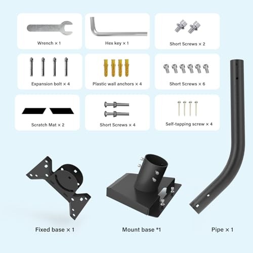 Starlink Gen3 Mounting Kit, Adjustable Starlink Bracket Set Elbow Pipe,