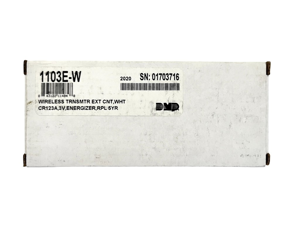DMP 1103E-W Wireless Transmitter EXT CNT White CR123A
