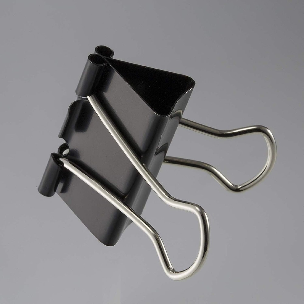 Medium Binder Clips, Black, 12 count Pack of 12