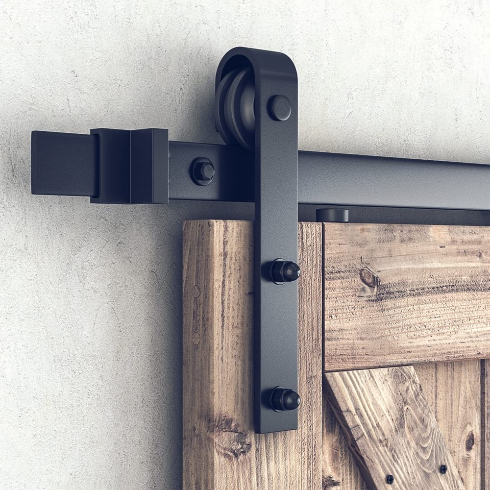 6.8FT Sliding Barn Door Hardware Kit (Include 6.8ft Track Kit & Pull Handle S...