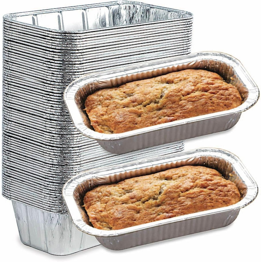 (65 Pack) 2Lb Foil Bread Pans for Baking, Disposable Bread Pans - Perfect for Ba