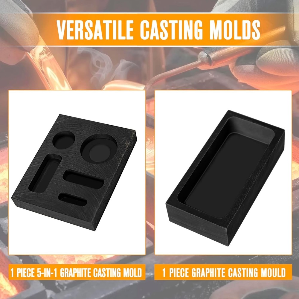 Compact Graphite Torch Melting Casting Kit - Ideal for Gold & Silver Projects