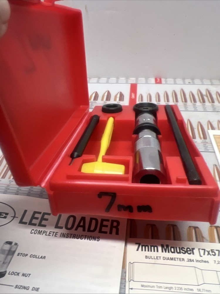 VTG LEE LOADER COMPLETE RELOADING TOOL 7X57 MAUSER & GUIDES REAL NICE
