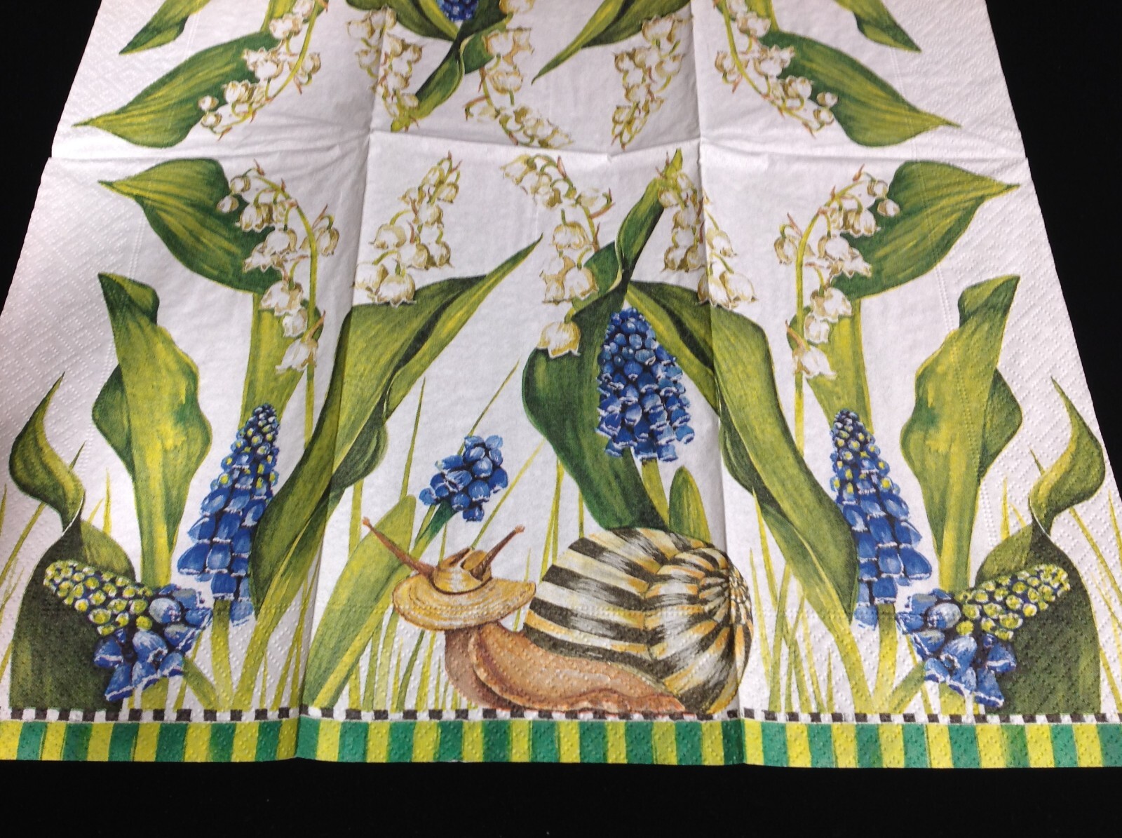 Mackenzie Childs Summer Snail Guest Paper Napkin (1) for Decoupage